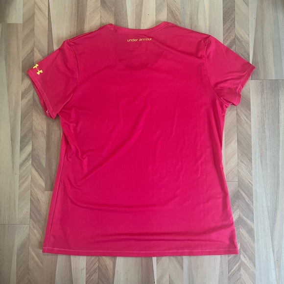 DC Superman hot pink Under Armor top - Picture 4 of 6